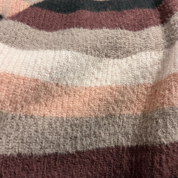 Torrid Soft Striped Fuzzy Colorblock Sweater - Picture 9 of 11